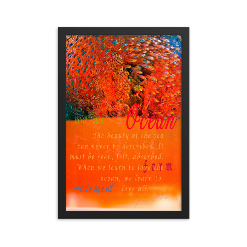 Ocean - Inner Peace Framed photo paper poster