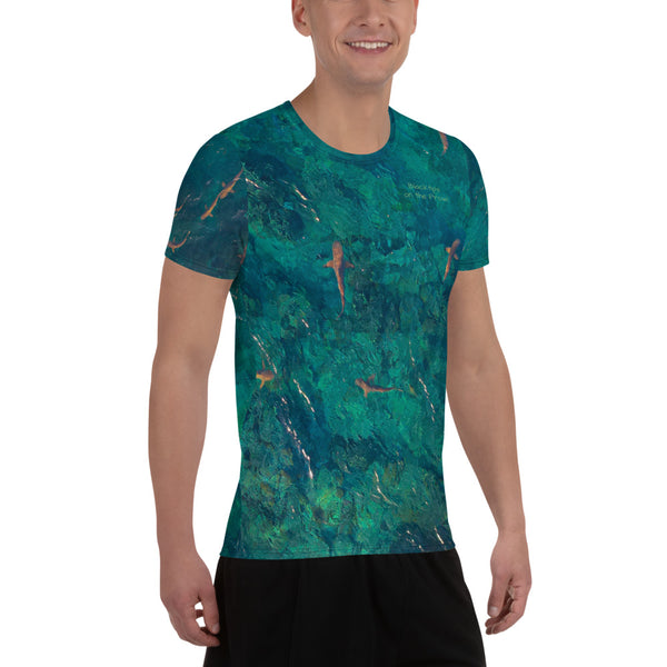 Blacktips on the Prowl All-Over Print Men's Athletic T-shirt