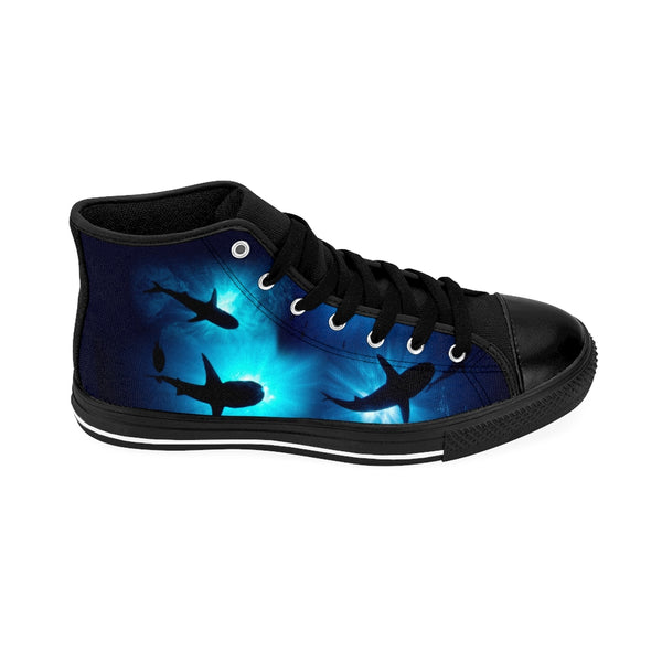 Shark Sunburst Men's High-top Sneakers