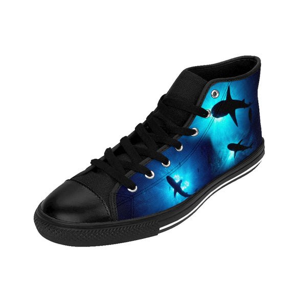 Shark Sunburst Men's High-top Sneakers