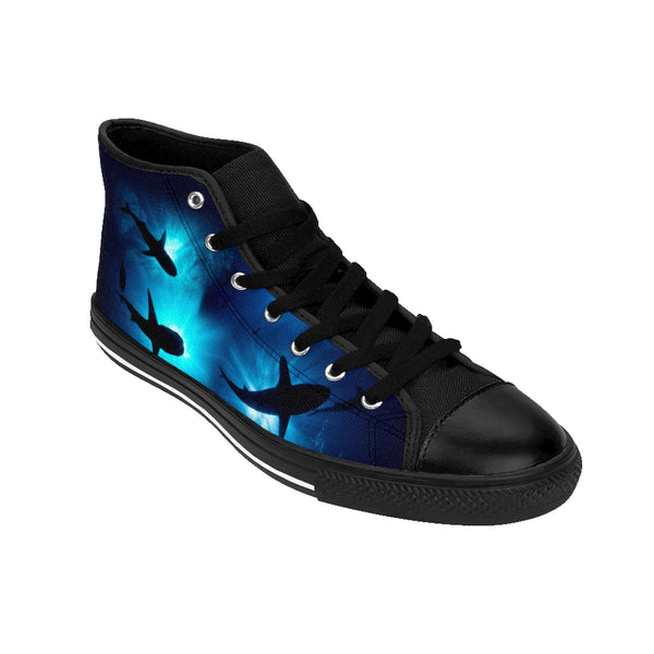 Shark Sunburst Men's High-top Sneakers