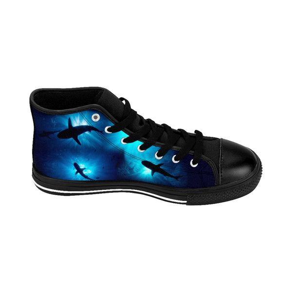 Shark Sunburst Men's High-top Sneakers