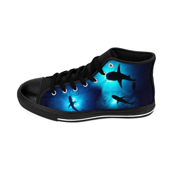 Shark Sunburst Men's High-top Sneakers