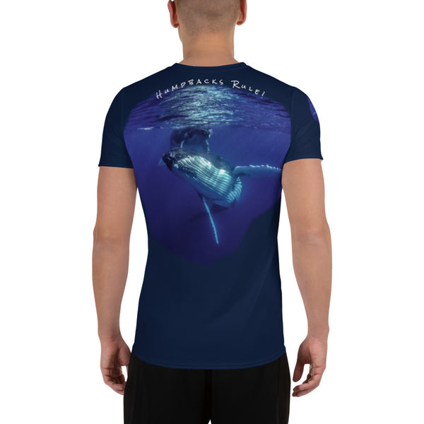 Humpbacks Rule All-Over Print Men's Athletic T-shirt