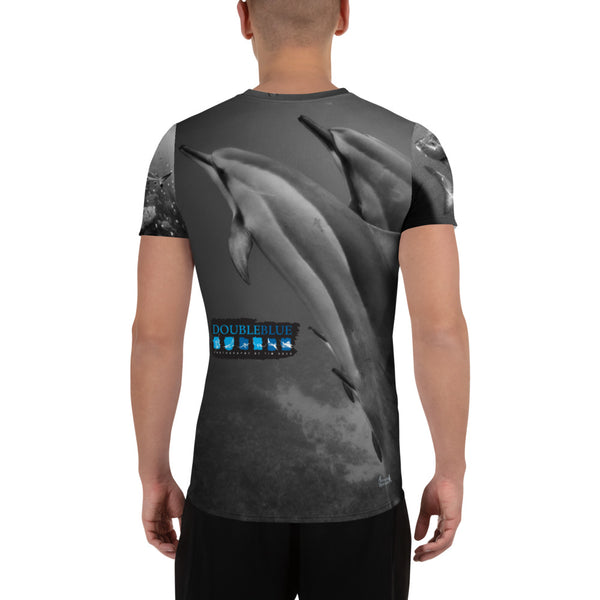 DoubleBlue LOGO Ocean Ecstasy All-Over Print Men's Athletic T-shirt