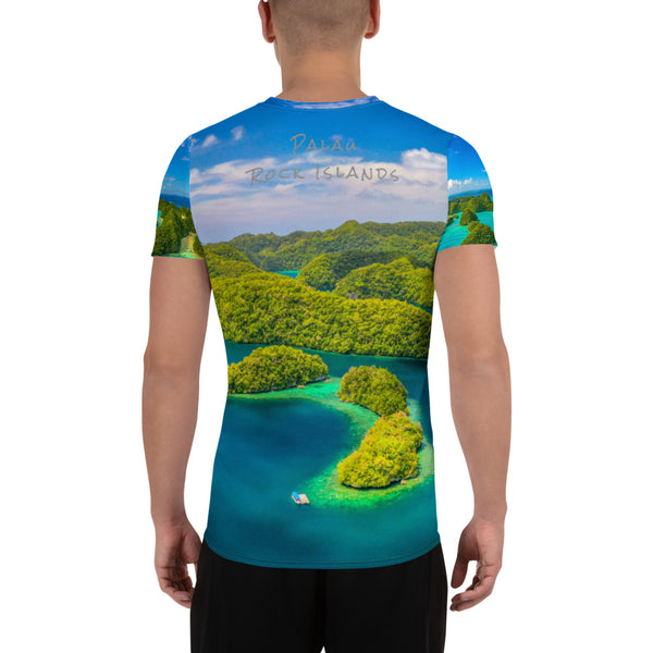 Rock Islands All-Over Print Men's Athletic T-shirt