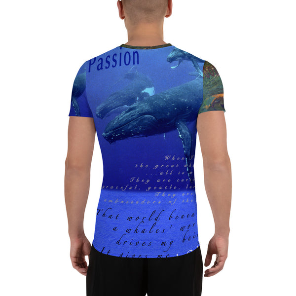 Ocean Posters All-Over Print Men's Athletic T-shirt