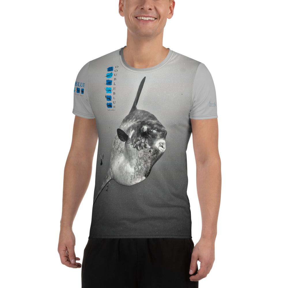 Ocean Sunfish Logo All-Over Print Men's Athletic T-shirt