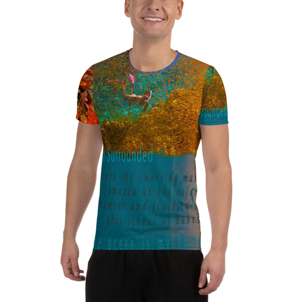 Ocean Immersion All-Over Print Men's Athletic T-shirt