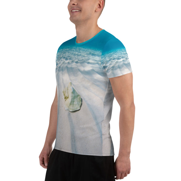 Bahamas Conch All-Over Print Men's Athletic T-shirt
