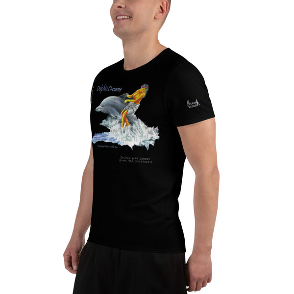 Dolphin Girl Ulithi Legend All-Over Print Men's Athletic T-shirt