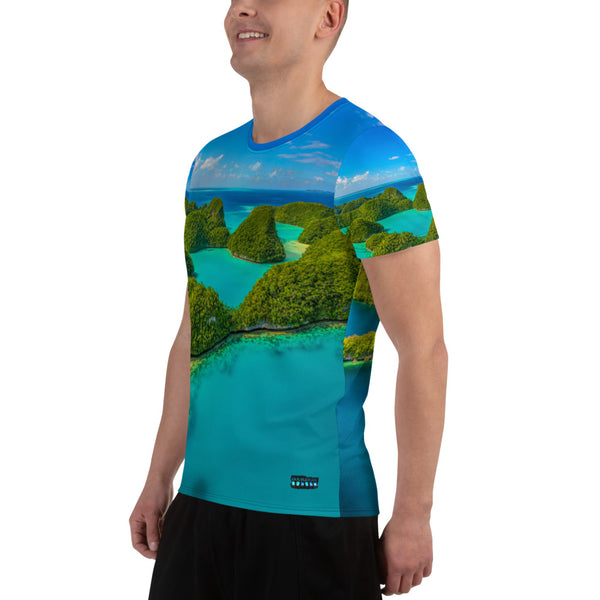 Rock Islands All-Over Print Men's Athletic T-shirt