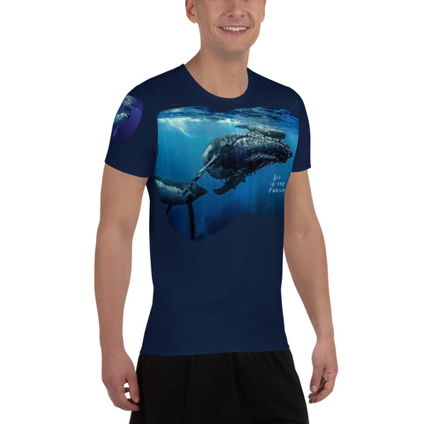 Humpbacks Rule All-Over Print Men's Athletic T-shirt
