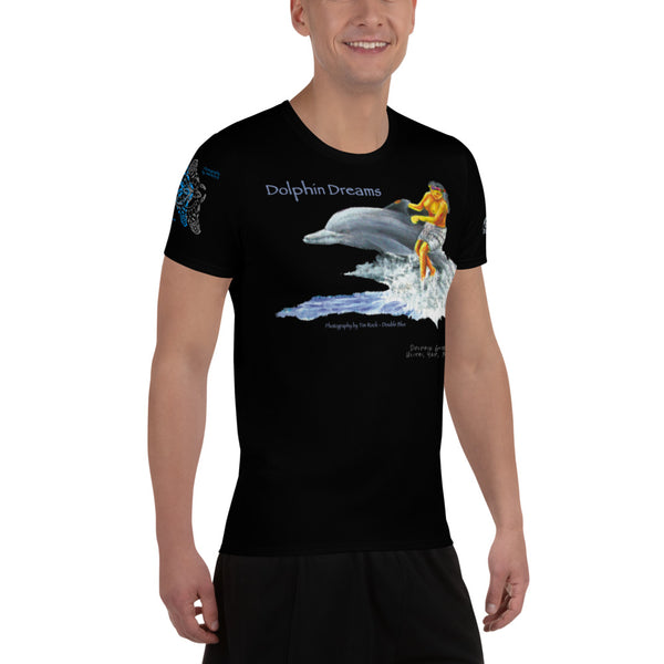 Dolphin Girl Ulithi Legend All-Over Print Men's Athletic T-shirt