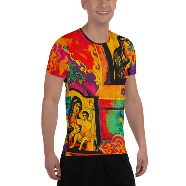 Madonna All-Over Print Men's Athletic T-shirt