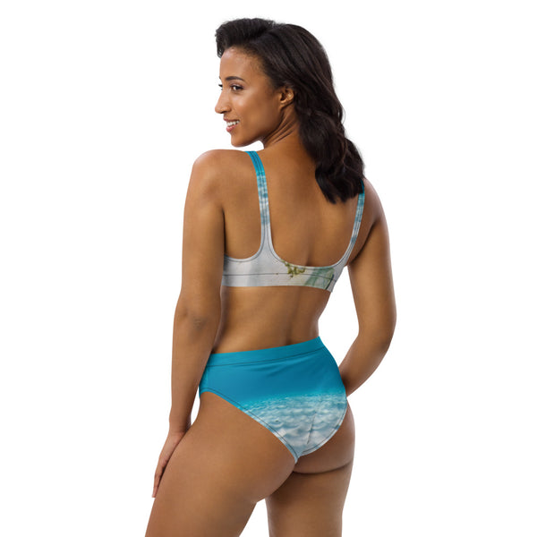 Bahamas Blue Recycled high-waisted bikini