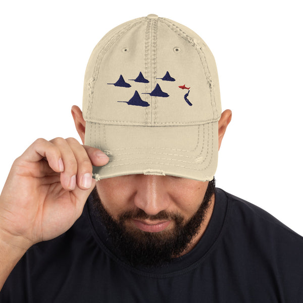 Eagle Ray City Ocean Dreams Distressed Dad Hat