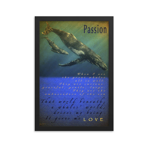 Whales & Passion Framed poster