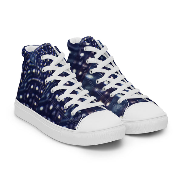 Whale Shark Men’s high top canvas shoes