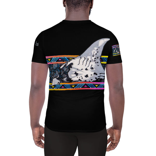 Manta Ray Melody All-Over Print Men's Athletic T-shirt