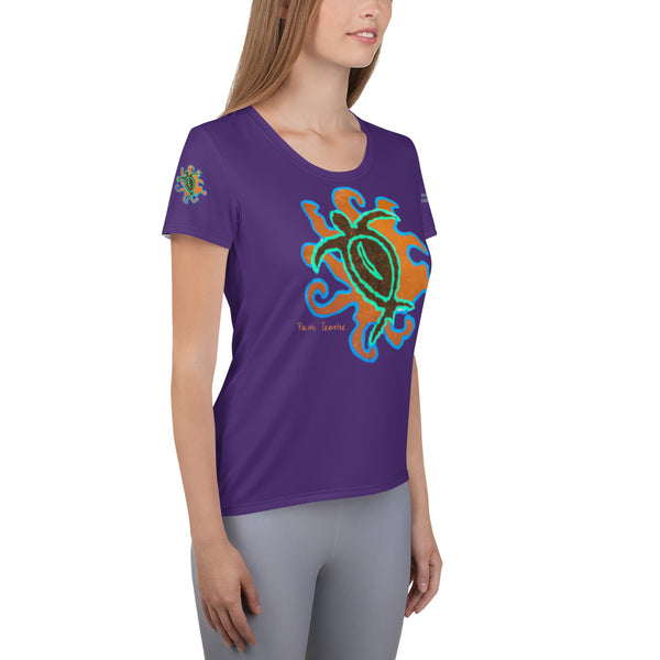 Pacific Traveler design All-Over Print Women's Athletic T-shirt