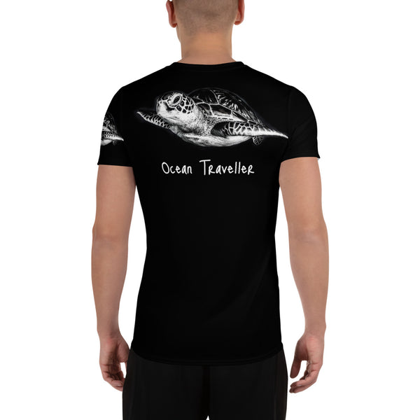 Max Dri Ocean Traveller Sea Turtles All-Over Print Men's Athletic T-shirt