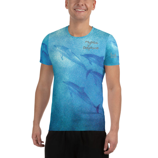 Mystic Dolphins MaxDri All-Over Print Men's Athletic T-shirt