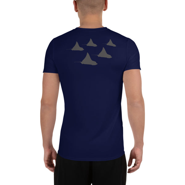 MaxDri Eagle Ray City Design All-Over Print Men's Athletic T-shirt