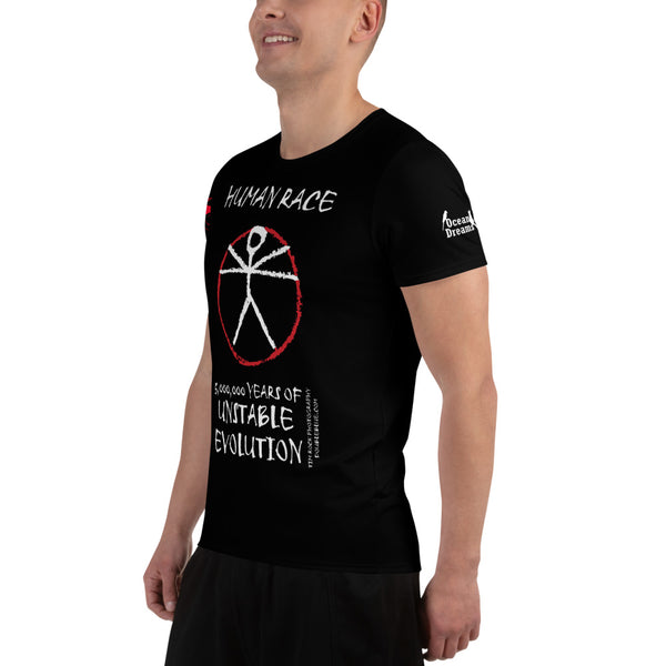 Human Race - Great White Shark survival design All-Over Print Men's Athletic T-shirt