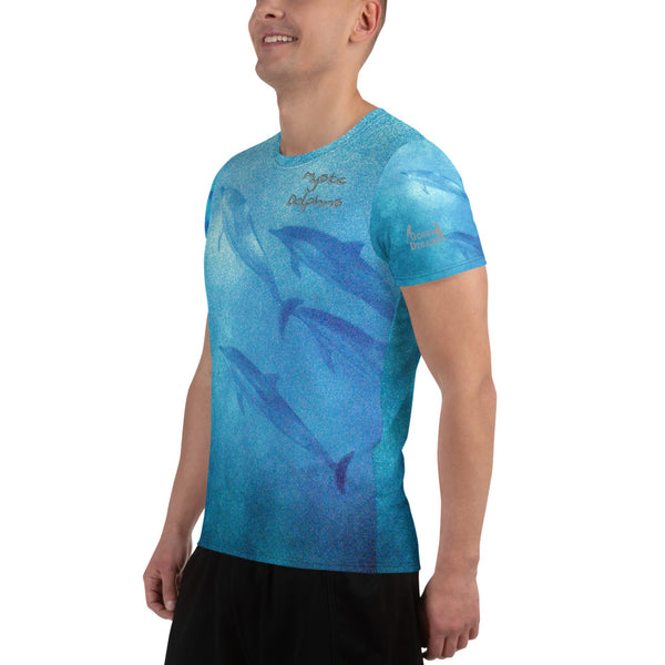 Mystic Dolphins MaxDri All-Over Print Men's Athletic T-shirt