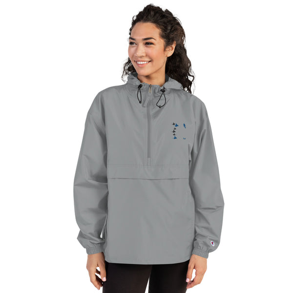 Manta Rays Embroidered Champion Packable Jacket
