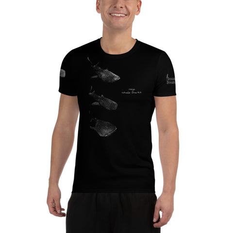 Ninja Whale Sharks All-Over Print Men's Athletic T-shirt