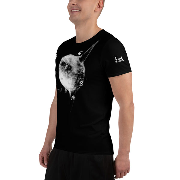 Sunny Days Ocean Sunfish design All-Over Print Men's Athletic T-shirt