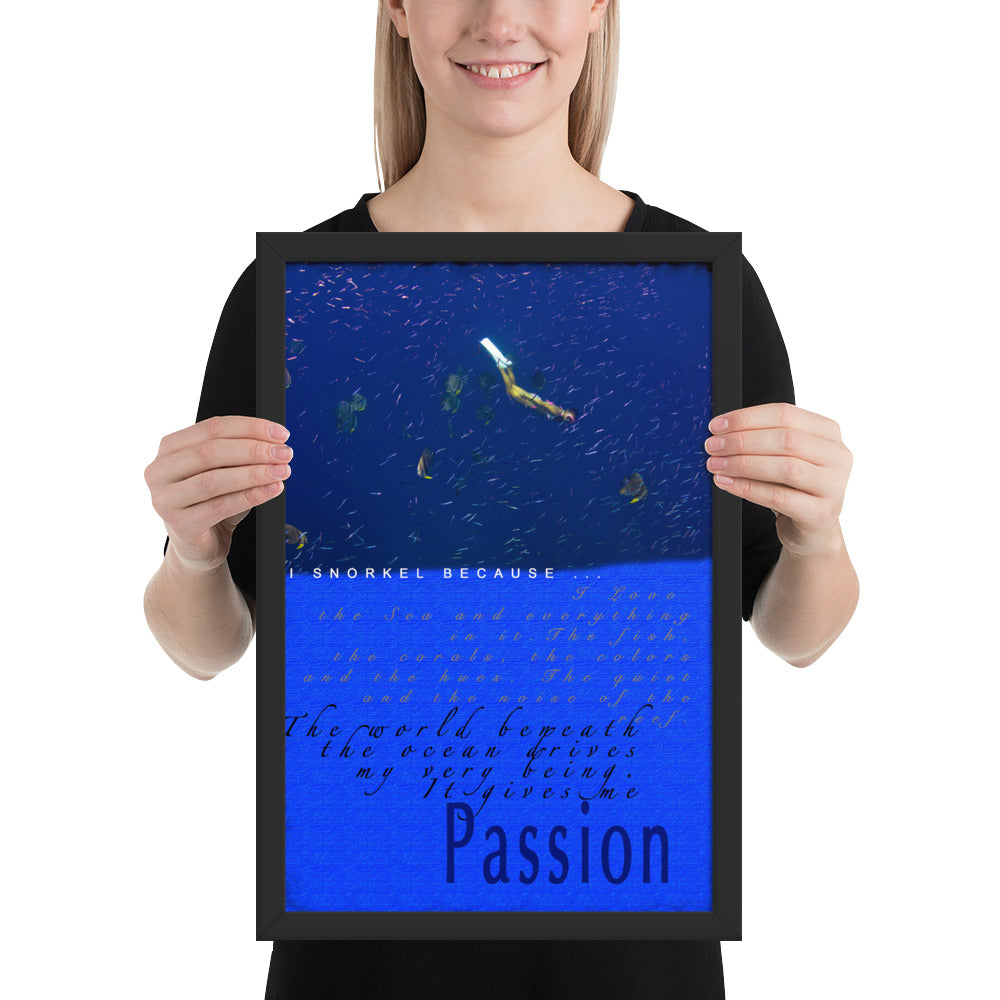 Ocean Passion Framed photo paper poster